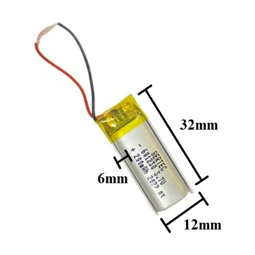 Sertec 601230 3.7V 200 Mah Şarj Edilebilir Lityum Polimer Pil (1.5A) Diğer Fiyatı