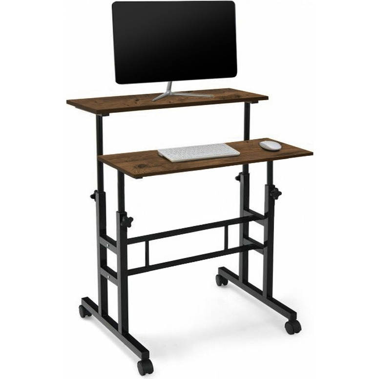 servetavcı Kayra Yükseklik Ayarlı Bilgisayar Laptop ve Çalışma Masası Ceviz 80 x 60 cm - 80x60 Dizüstü Bilgisayar Fiyatı