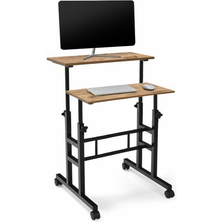 servetavcı Yükseklik Ayarlı Bilgisayar/laptop ve Çalışma Masası - Çam 60X60 (Tekerli) - 60 x 60 cm - Atlantik Çam Dizüstü Bilgisayar Fiyatı