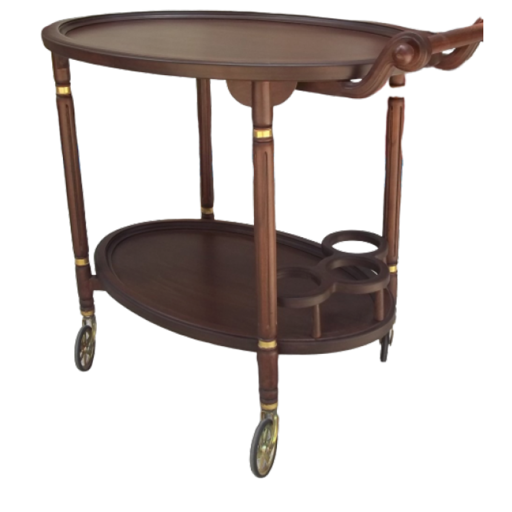 Servis Araba Teker Kucuk Model Kayin Ince Torna Ayak Nature Ceviz Boya El Yapim Tv Ünitesi / Sehpası Fiyatı