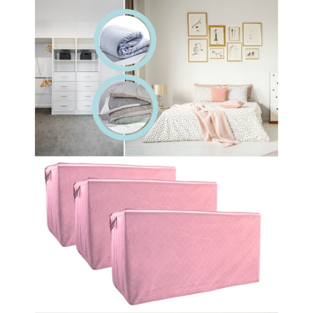 Seryat 3 Adet Mega Hurç Kapitone Mega(Büyük Boy) Yastık Yorgan Hurcu 100 x 50 x 50 cm x 3 Adet - Açık Pembe Hurç Fiyatı
