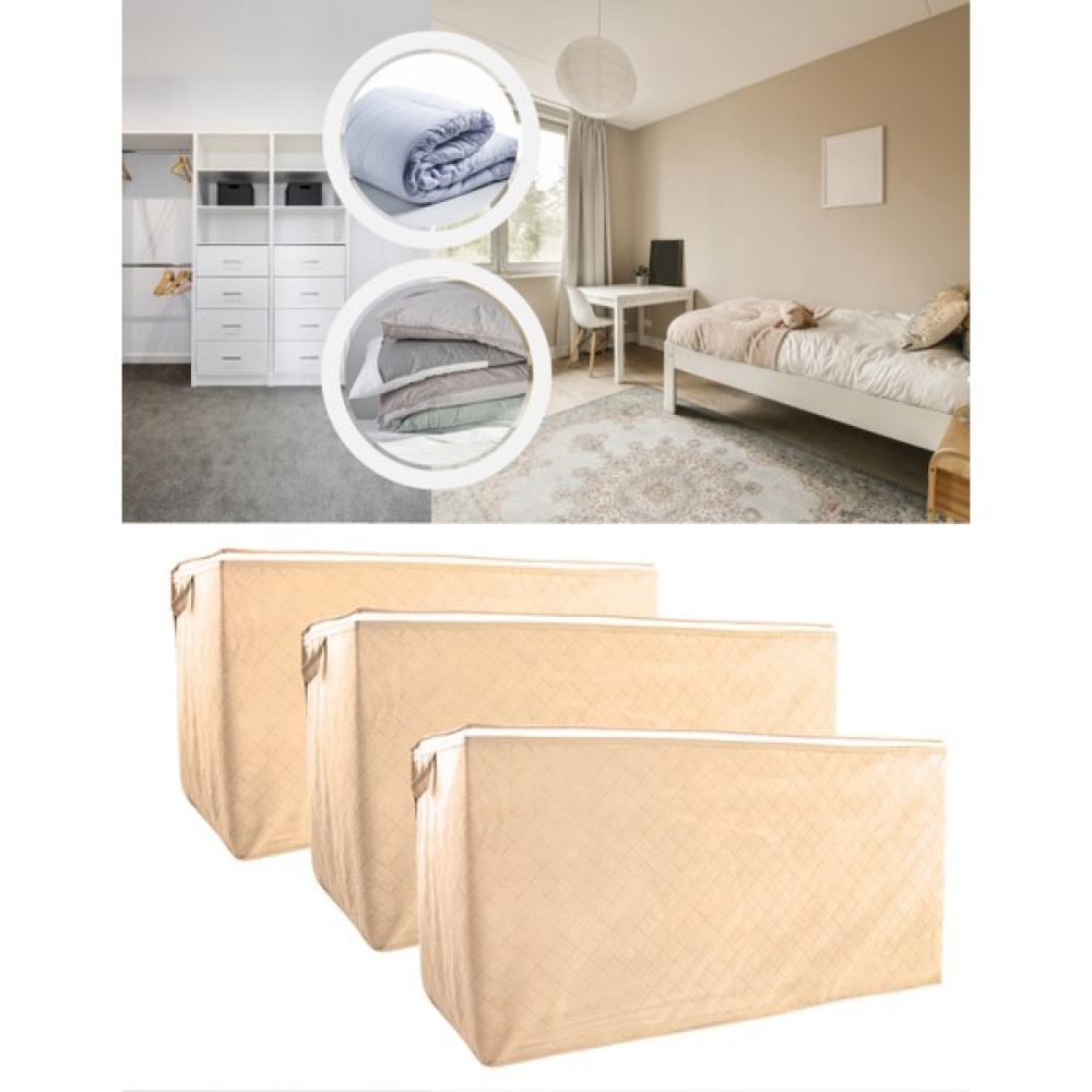 Seryat 3 Adet Mega Hurç Kapitone Mega(Büyük Boy) Yastık Yorgan Hurcu 100 x 50 x 50 cm x 3 Adet - Bej - Krem Rengi Hurç Fiyatı
