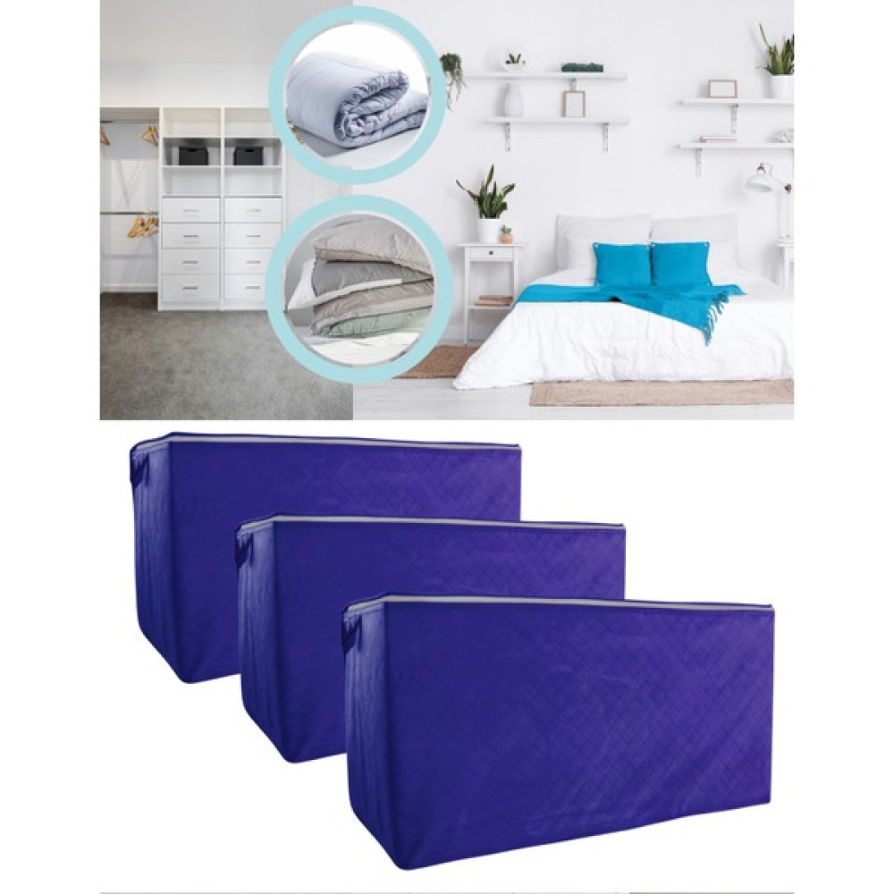Seryat 3 Adet Mega Hurç Kapitone Mega(Büyük Boy) Yastık Yorgan Hurcu 100 x 50 x 50 cm x 3 Adet - Koyu Mavi Hurç Fiyatı