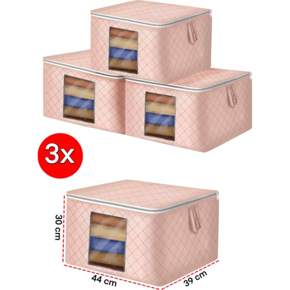 Seryat 3 Adet Pencereli Hurç Kapitone Mini Kazak Hurcu Ürün Boyutları: 44 x 39 x 30 cm x 3 Adet - Krem Hurç Fiyatı