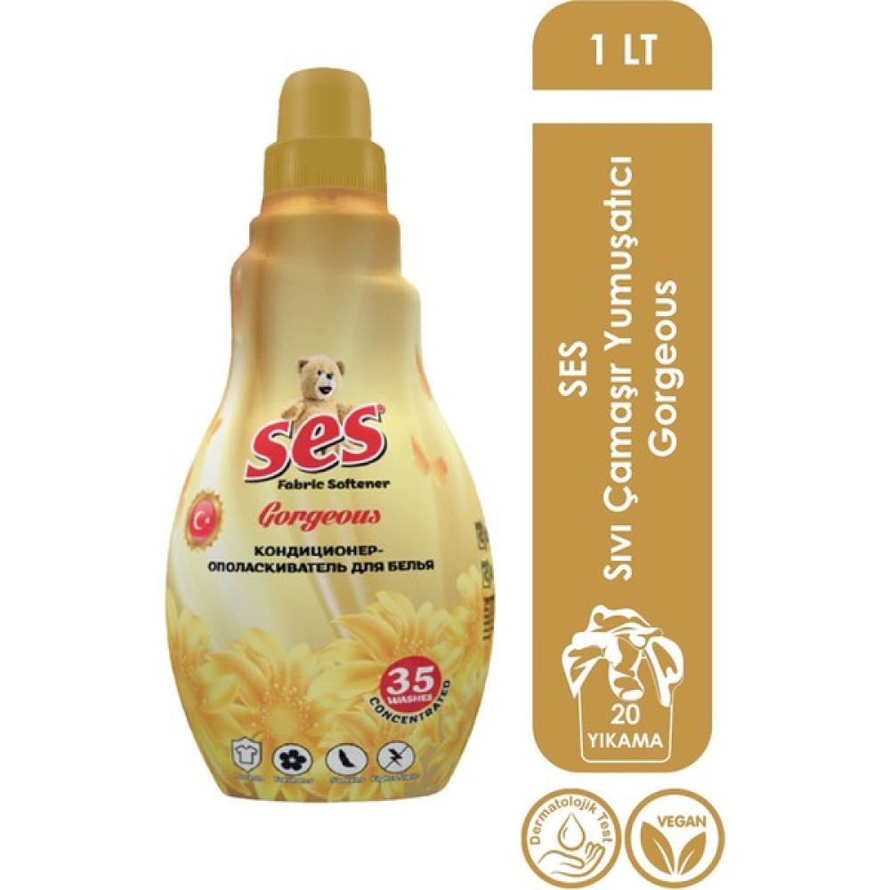 SES Sıvı Çamaşır Yumuşatıcı Gorgeus 1 LT Yumuşatıcı Fiyatı