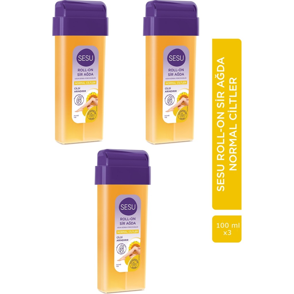Sesu Normal Ciltler Roll-On Sir Ağda 3x100ml - 1 Deodorantlar Fiyatı