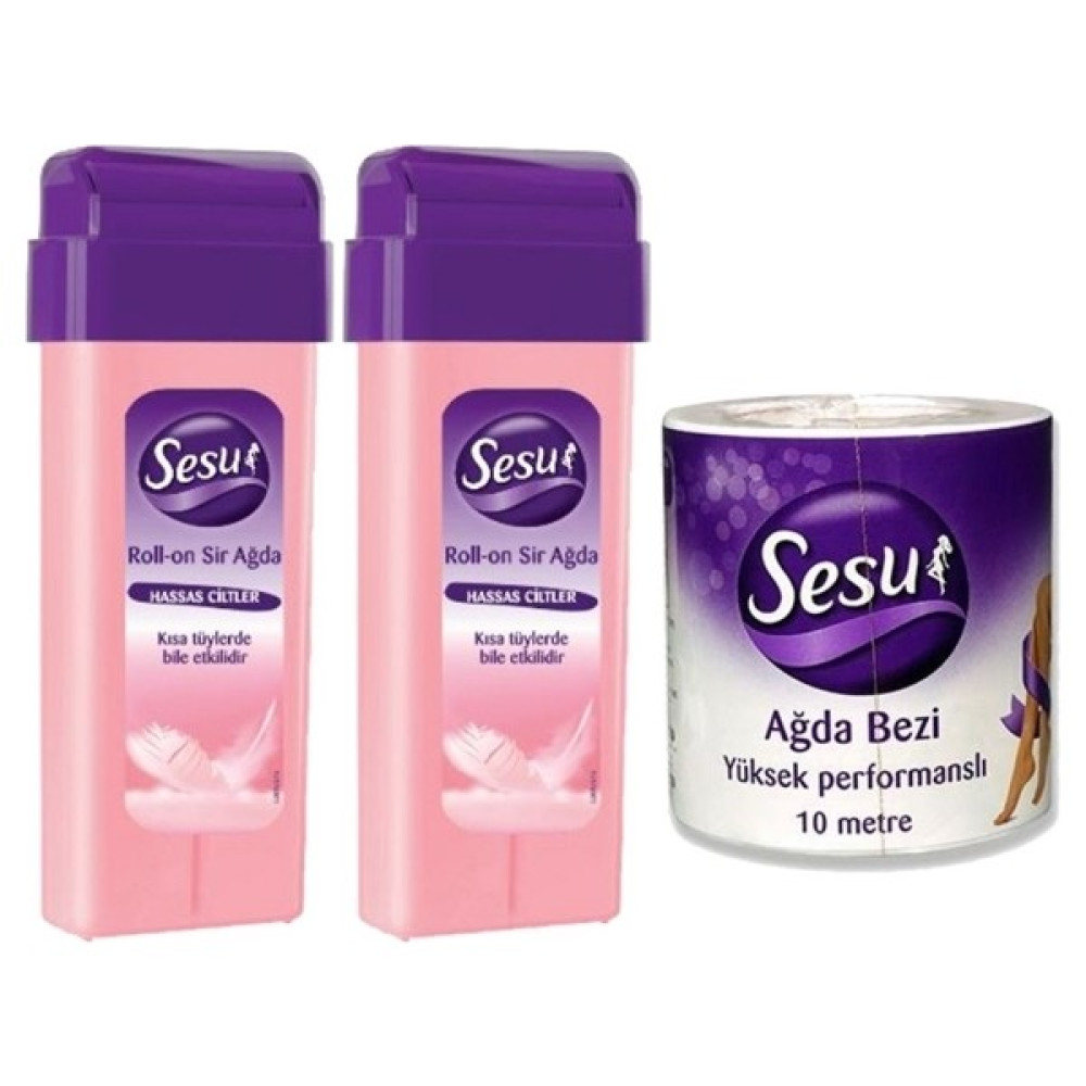 Sesu Roll-On Kartuş Ağda Hassas Ciltler 2X100ML + Sesu Ağda Bezi 10 Metre Oto Boyaları Fiyatı