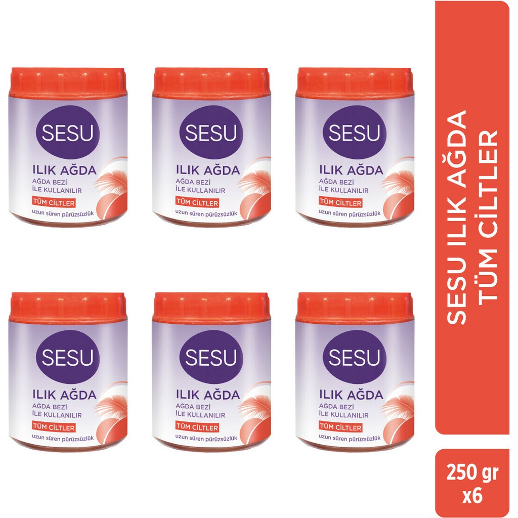 Sesu Turuncu Ilık Ağda 250 gr 6 Adet Ağda Ürünleri ve Makineleri Fiyatı