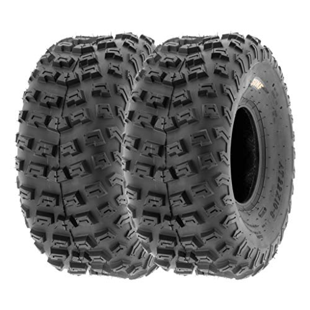[Set of 2] SunF 22x10-8 22x10x8 ATV UTV A/T Knobby Race Replacement 6 PR Tubeless Tires A030