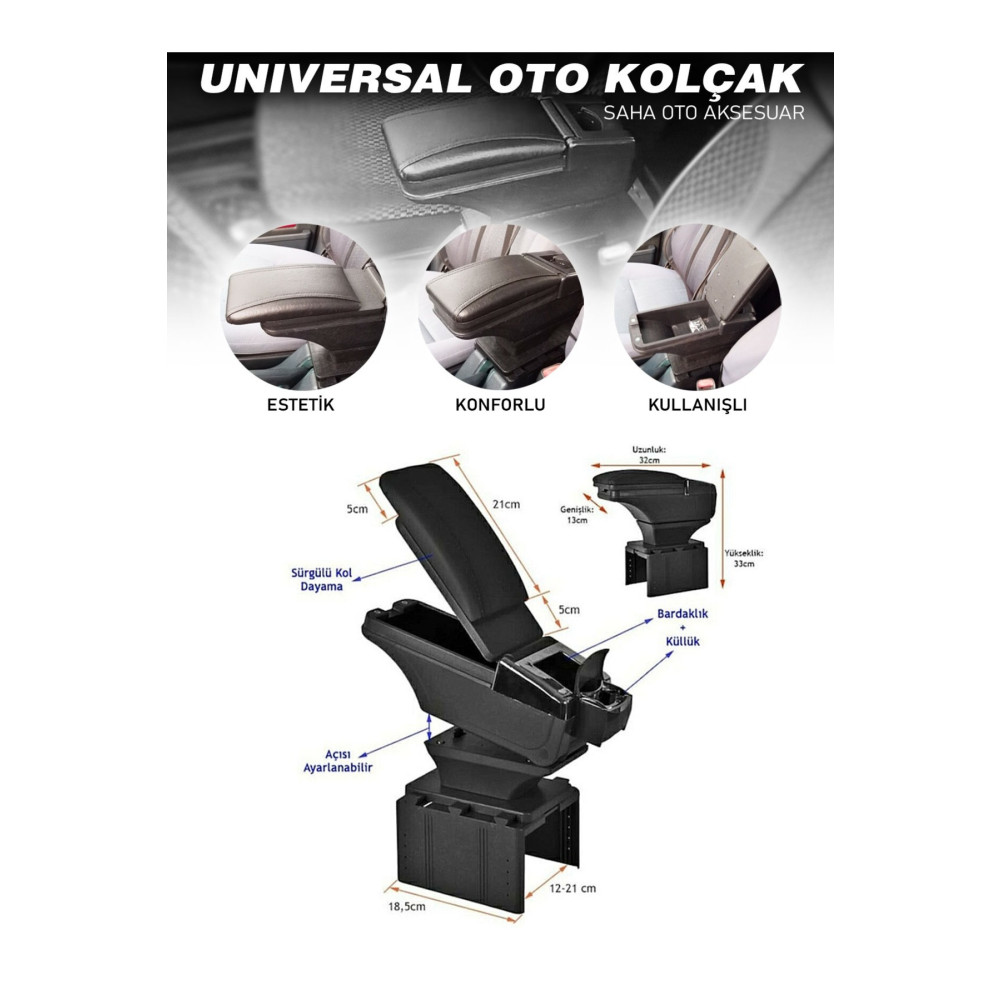 Seta Class Saha Kol Dayama Universal Sürgülü Siyah Kolçak Araba & Motorsiklet Aksesuarı Fiyatı