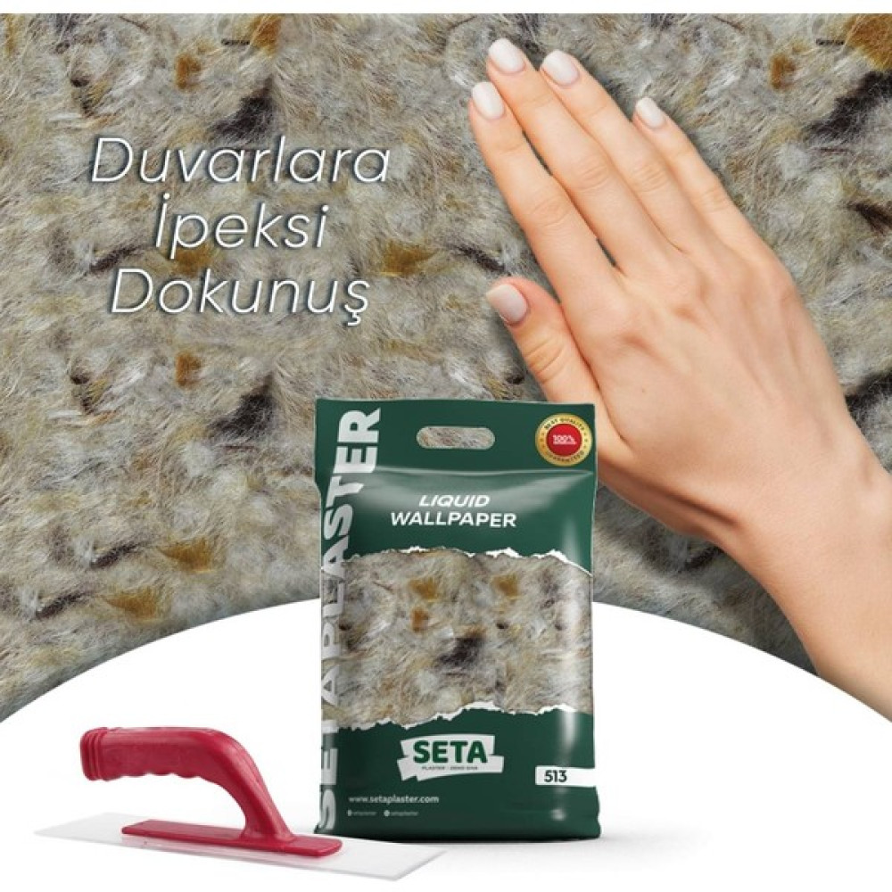 Seta Plaster / D-513 / Ipek Sıva | Canlı Sıva | Dekoratif Sıva İç Cephe Duvar Boyası Fiyatı