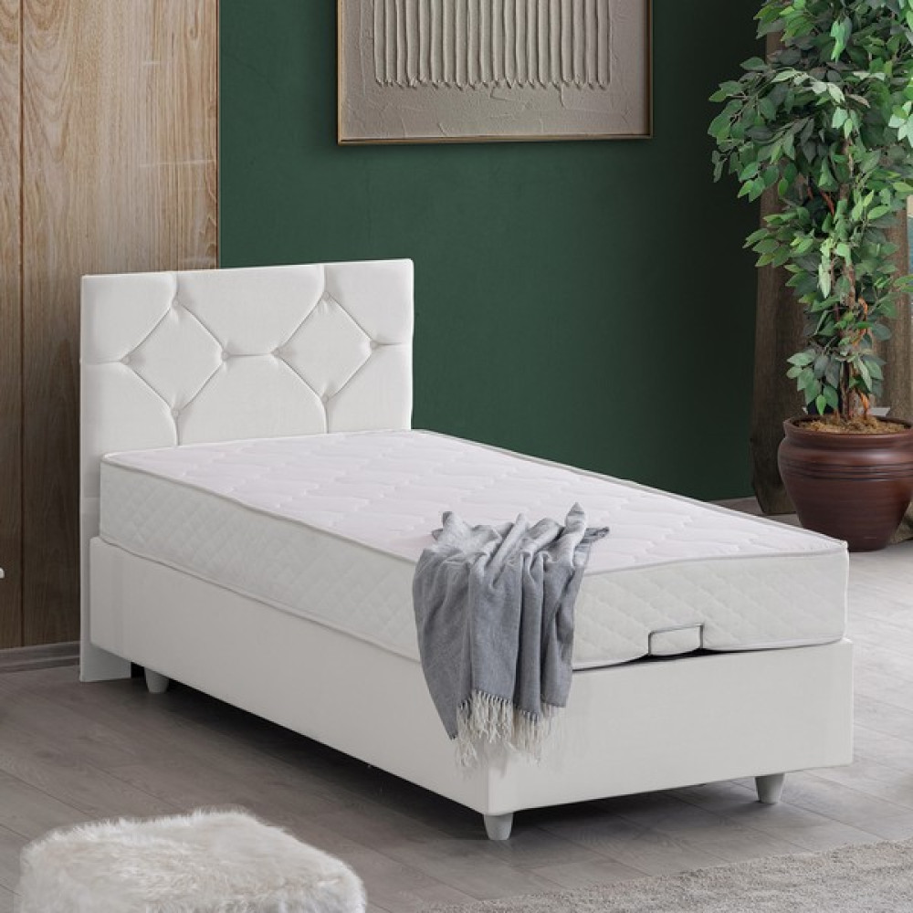 Setay Glamis İkili Set, Baza Başlık Seti - Beyaz - 120 x 200 cm Baza Fiyatı