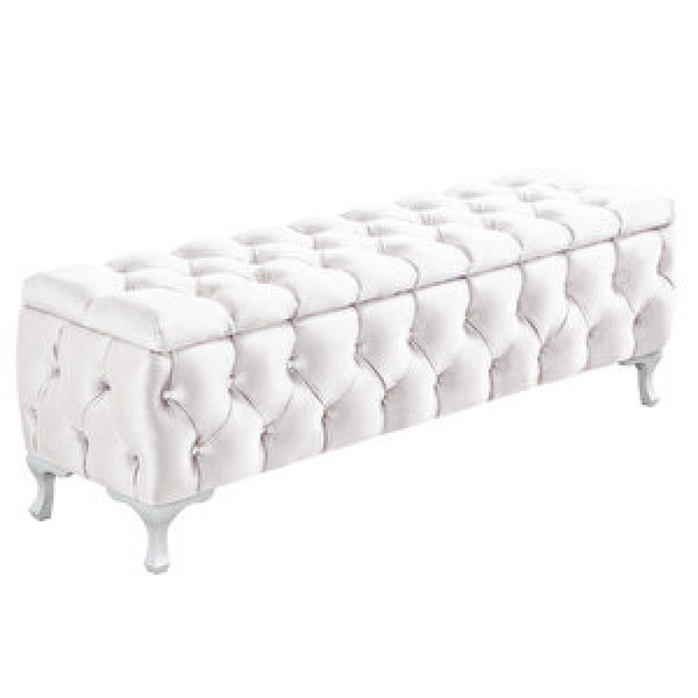Setay Mobilya Yatak Ucu Pufu Cappy Bench Sandıklı Ayakucu Pufu Beyaz 150x40 cm Puf Fiyatı