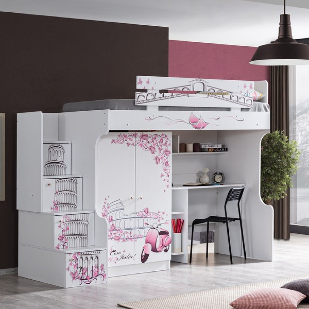 Setay Ranza Pisa Ranza 2 Kapaklı Dolap Çalışma Masası - Beyaz - 90 x 190 cm Ranza Fiyatı