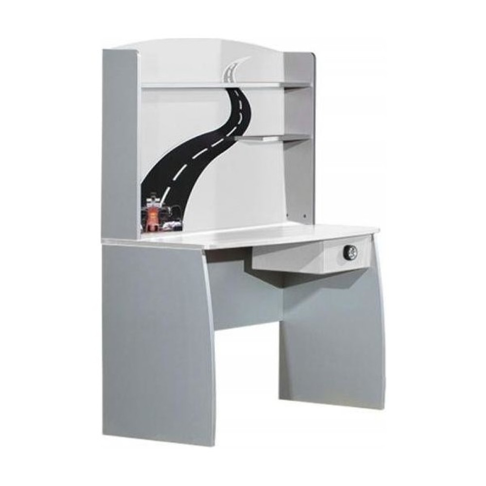 Setay Üniteli Bilgisayar Masası, Formula Çalışma Masası - Arabalı Yatak Uyumlu - Y: 157 cm D: 50 cm G: 104 cm - Beyaz Çalışma Masası Fiyatı