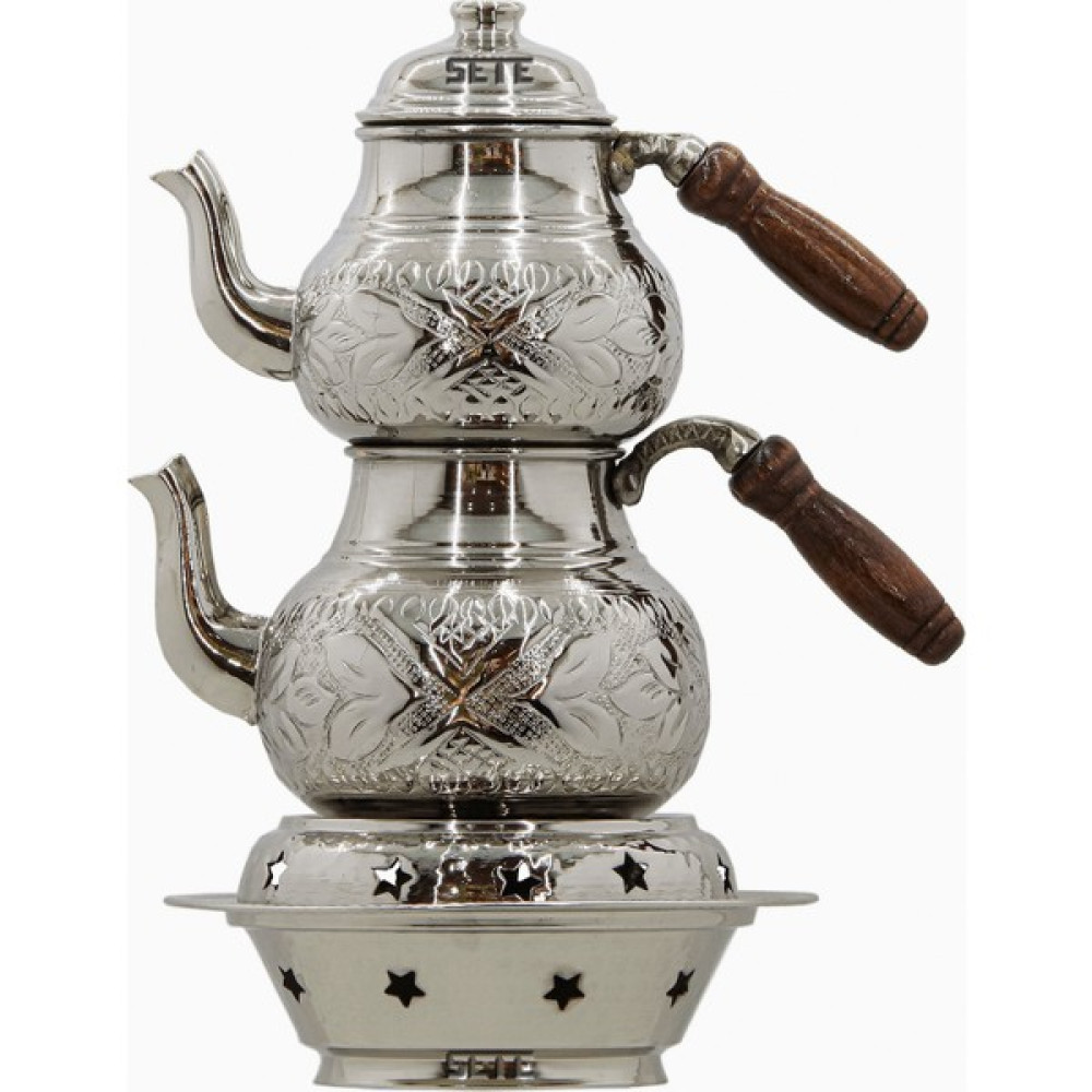 Sete Bakır Çaydanlık Seti Desenli Küçük Boy Çay / Çaydanlık Setleri Fiyatı