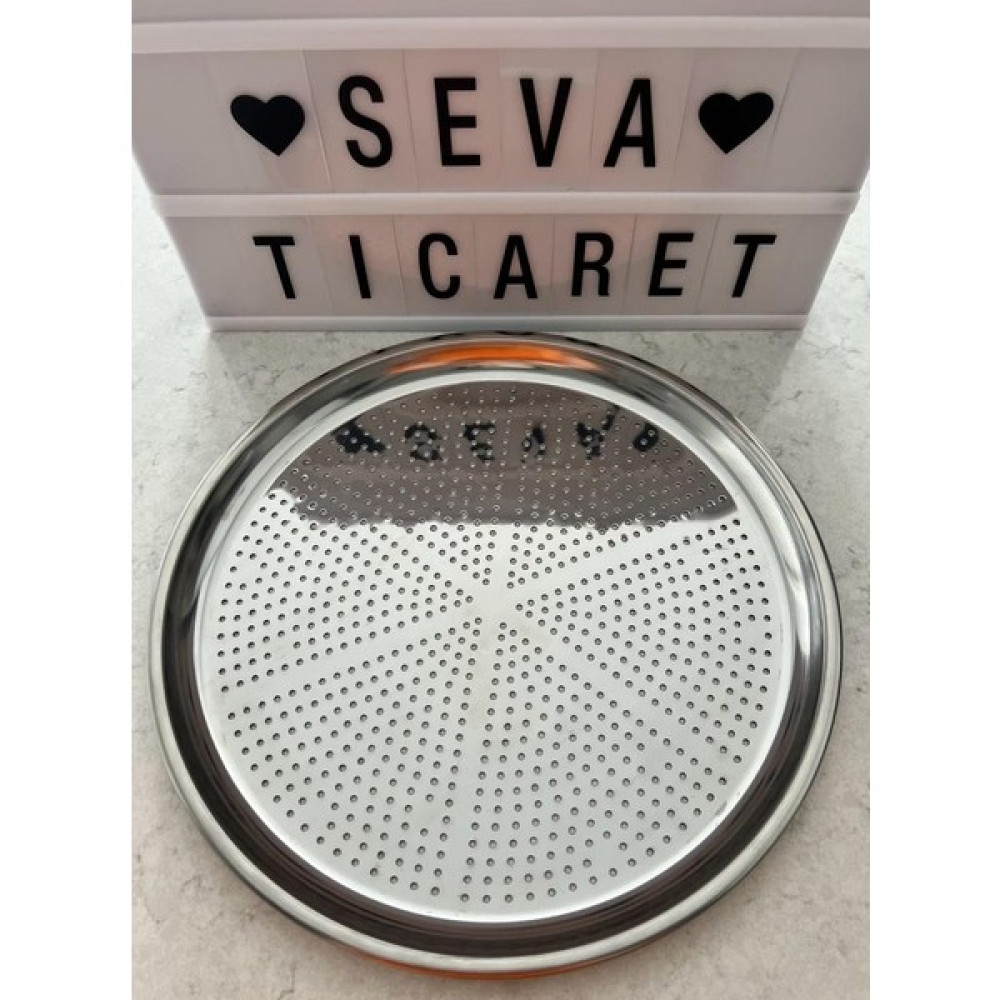 SEVA Lüks Çelik Delikli Pizza Tepsisi 28 Cm Tepsiler / Fırın Kapları Fiyatı