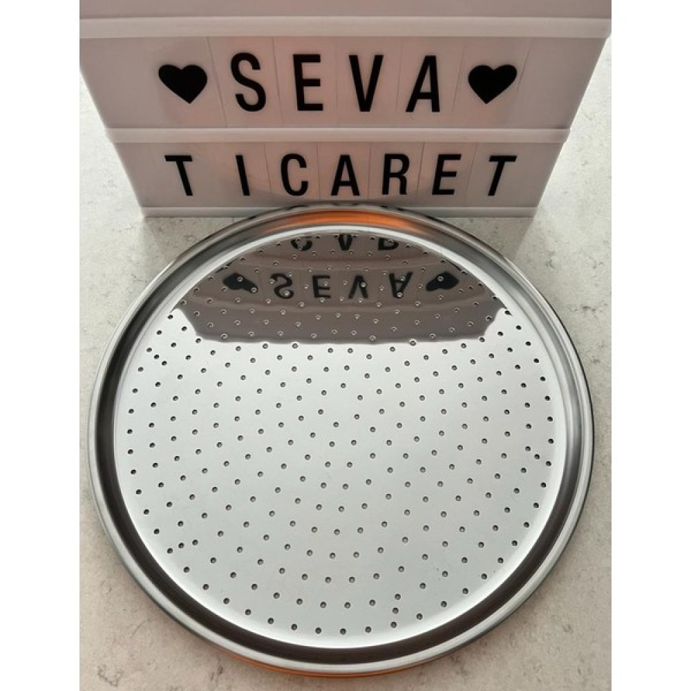 SEVA Lüks Çelik Delikli Pizza Tepsisi 32 Cm Tepsiler / Fırın Kapları Fiyatı