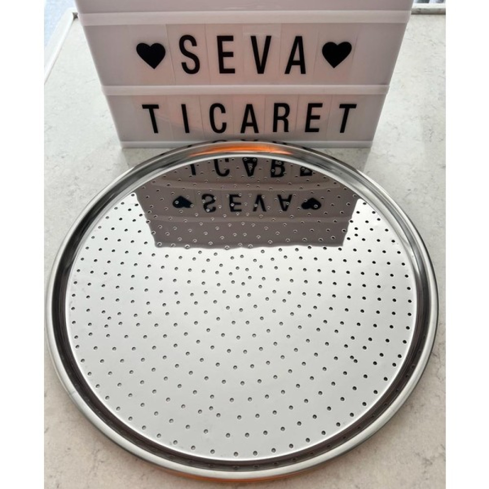 SEVA Lüks Çelik Delikli Pizza Tepsisi 36 Cm Tepsiler / Fırın Kapları Fiyatı