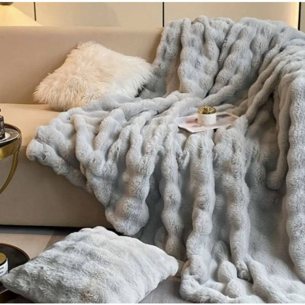 Sevara Dekor Peluş Koltuk Şalı Pofuduk Koltuk Örtüsü Bubble Koltuk Örtüsü 160 x 100 cm - Açık Gri - 100 x 160 cm Koltuk & Kanepe Örtüsü Fiyatı