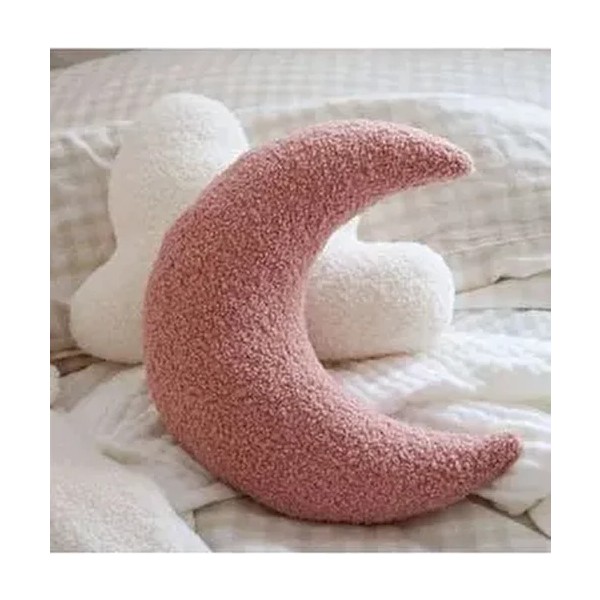 Sevara Dekor Teddy Buklet Moon Pembe Yuvarlak Peluş Ay Yastık Midi Size Desenli 1 Adet Yastık Kılıfı Fiyatı