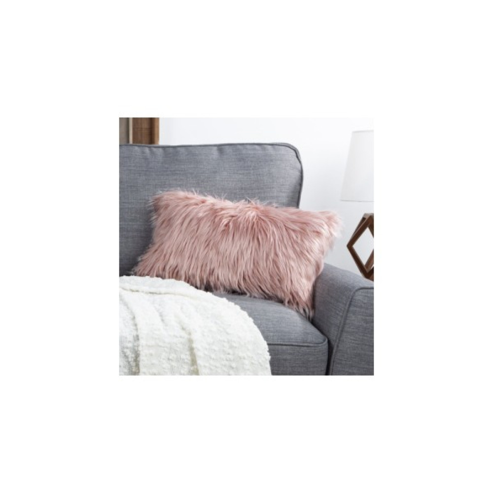 Sevara Dekor Uzun Tüylü Peluş Kırlent Kılıfı - 30 x 50 cm - Kırık Beyaz Kırlent / Mobilya Yastığı Fiyatı