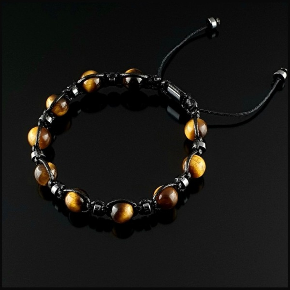 Seven Art Jewelry Doğal Taş Bileklik, Kaplan Gözü ve Hematit Küre Makrome Bileklik, Erkek Bileklik, Kadın Bileklik, Hediye Bileklik - 15 cm Saat ve Bileklik Aksesuarı Fiyatı