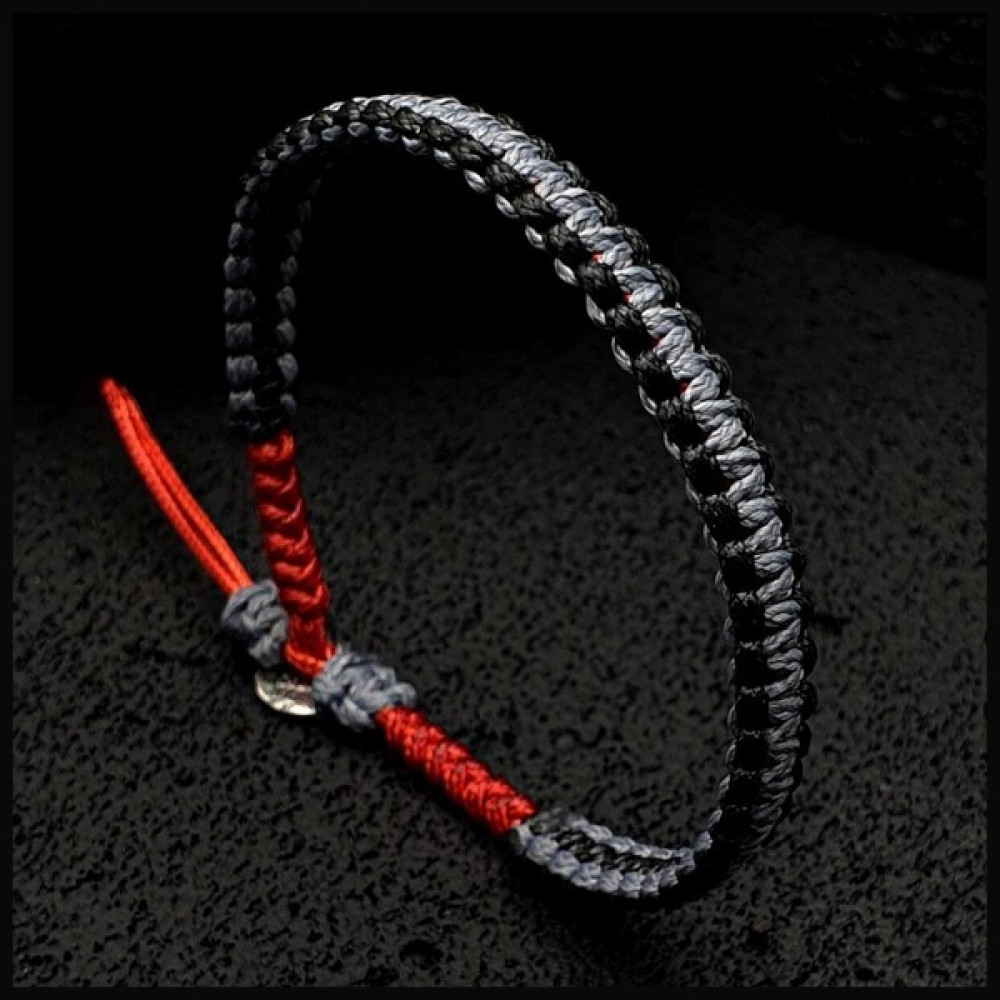 Seven Art Jewelry Siyah Gri Bileklik, Makrome Bileklik, Ip Bileklik, Antik Gümüş Düğme - 20 cm Saat ve Bileklik Aksesuarı Fiyatı