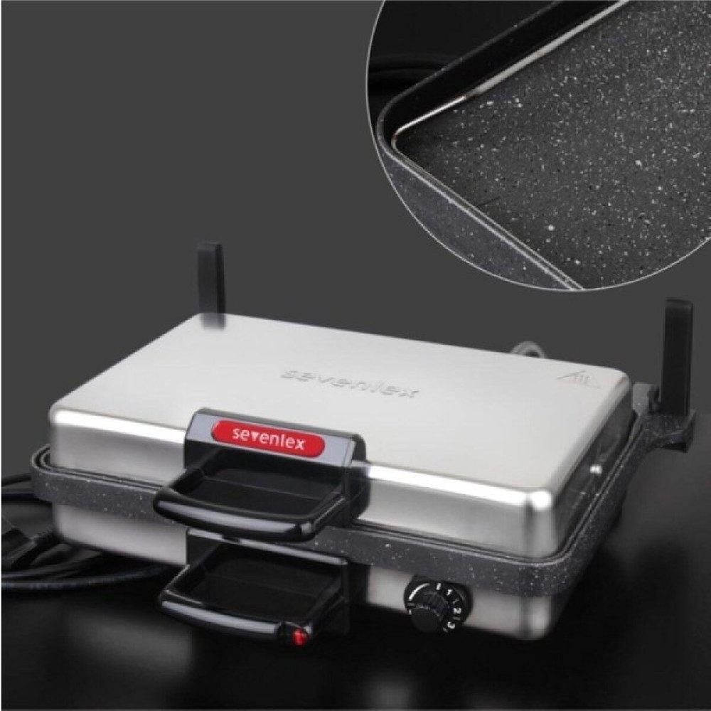Sevenlex Metalik Çok Amaçlı Tost Lahmacun Ekmek Bazlama ve Iz Makinesi Granit 1501 - 2000 Watt Ithalatçı Tost Makineleri Fiyatı