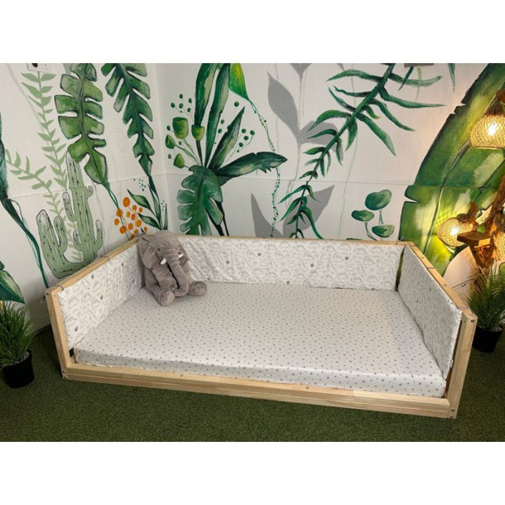Seventeen Design Montessori Doğal Ahşap Yer Yatağı, Montessori Bebek ve Çocuk Yatağı, Doğal Bebek ve Çocuk Karyolası - 70 x 130 cm - Kahverengi Karyola Fiyatı