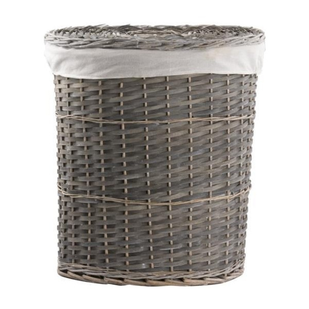 Sever Gri Hasır Oval Çamaşır Sepeti 25X25X40CM Sepet Fiyatı