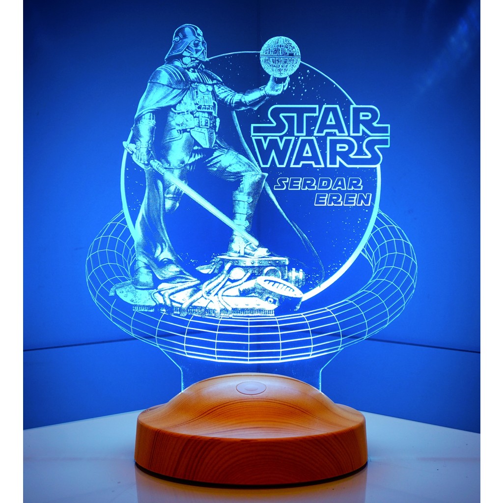 Sevgi Lambası 3D Star Wars Darth Vader Renkli LED Lamba 25cm x 19cm Kişiye Özel Tasarım SSD / Solid State Drive Fiyatı