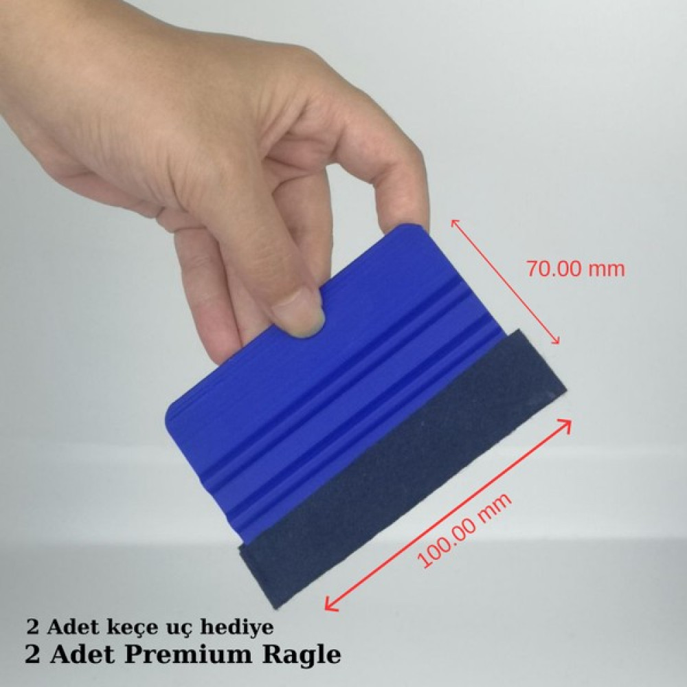 Sevgi Tech Premium Keçeli Ragle Folyo Film Uygulama Aparayı (2 Adet Ragle + 2 Adet Yedek Keçe Uç) Oto Boyaları Fiyatı