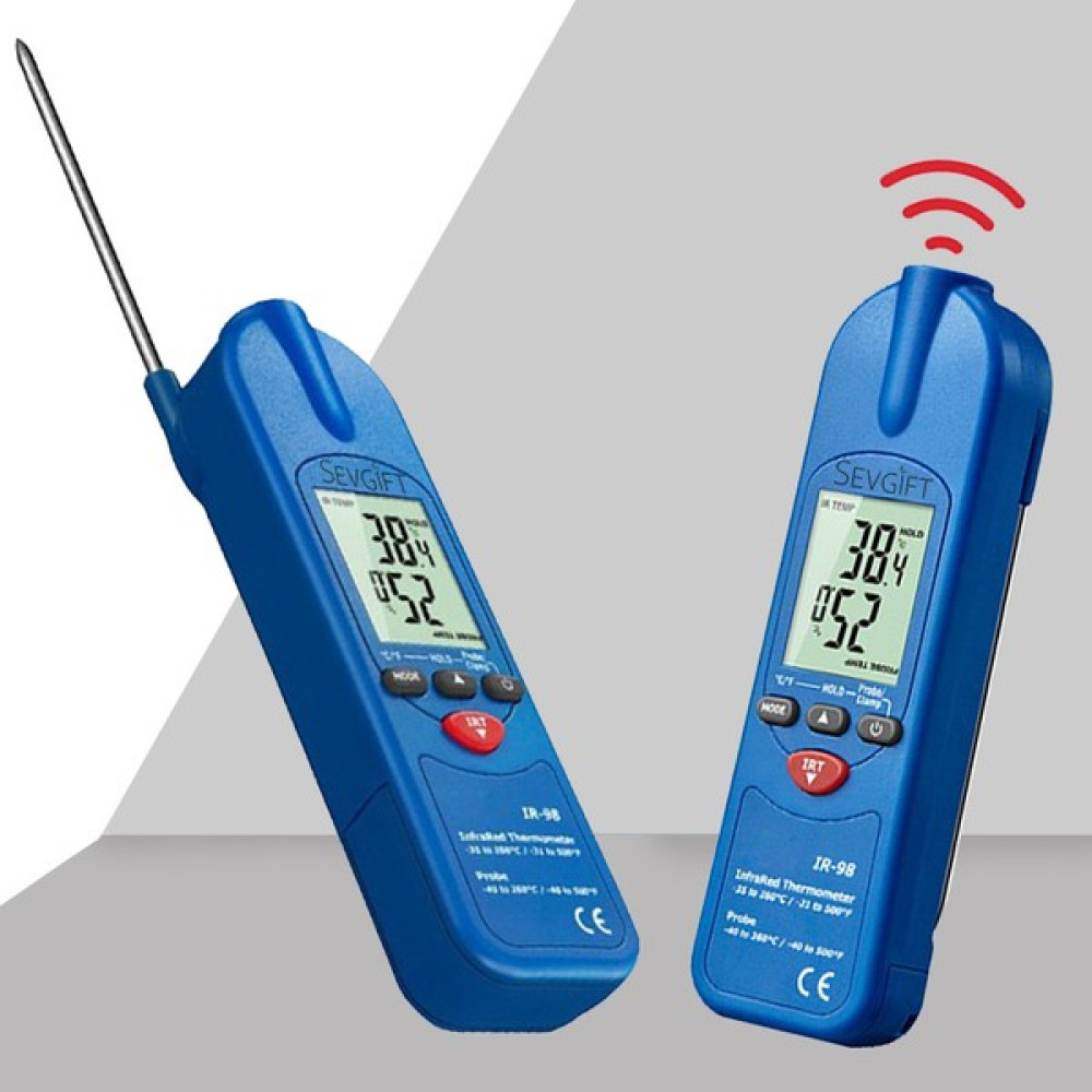 Sevgift IR98 Problu ve Kızılötesi Isı Ölçer Gıda Termometresi - Aşçı Termometresi Termometre & Higrometre Fiyatı