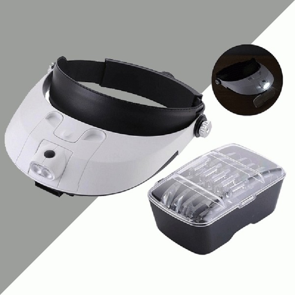Sevgift LED Işıklı Gözlük Kafa Büyüteci Çok Başlıklı 1x 1 5x 2x 2 5x 3 5x Büyüteç Fiyatı