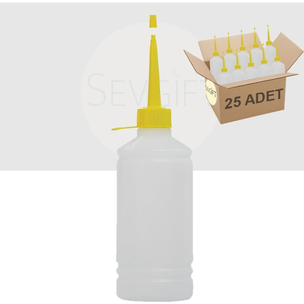 Sevgift Plastik Da ml alık Kapaklı 250 ml Çok Amaçlı Plastik Yağdanlık - 25 Adet Piset Numune Sıkma Şişesi Okul Malzemeleri Fiyatı