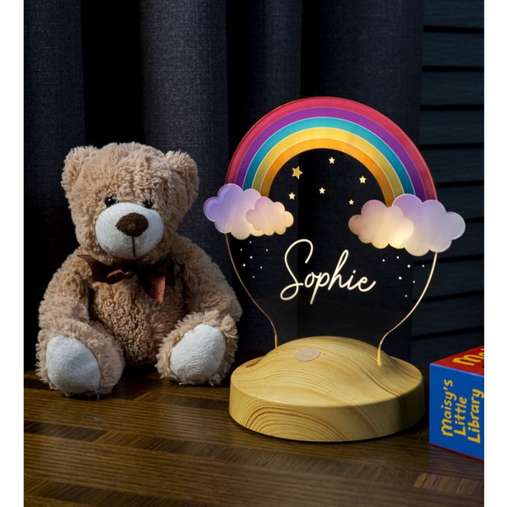 Sevgilambası Gökkuşağı Kız Çocuk Hediyesi Rainbow Kişiye Özel Doğum Günü Led Gece Lambası, Çocuk Odası Aydınlatması, Erkek Bebek, Kız Bebek - Renkli Gece Lambası Fiyatı