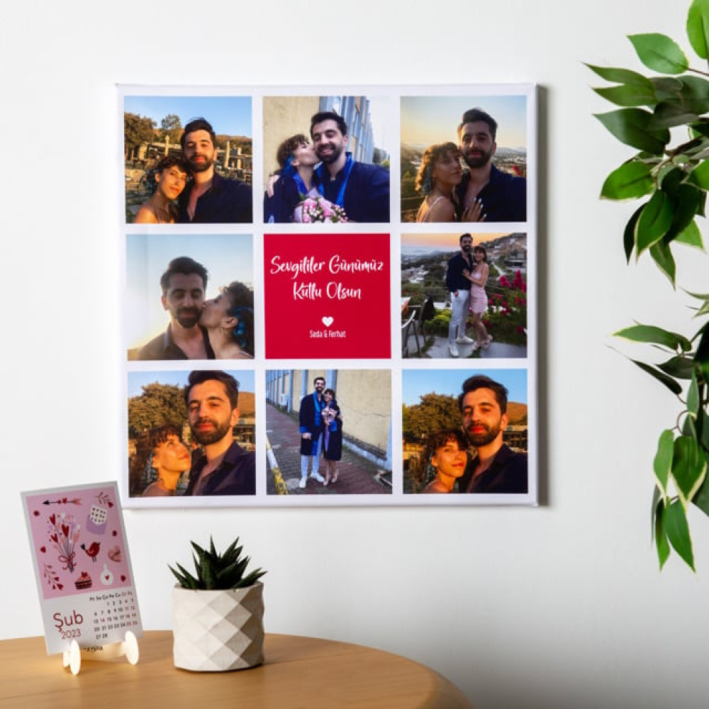 Sevgiliye Hediye Mesajlı Kanvas Tablo - 40x40 Kanvas Tablo Fiyatı
