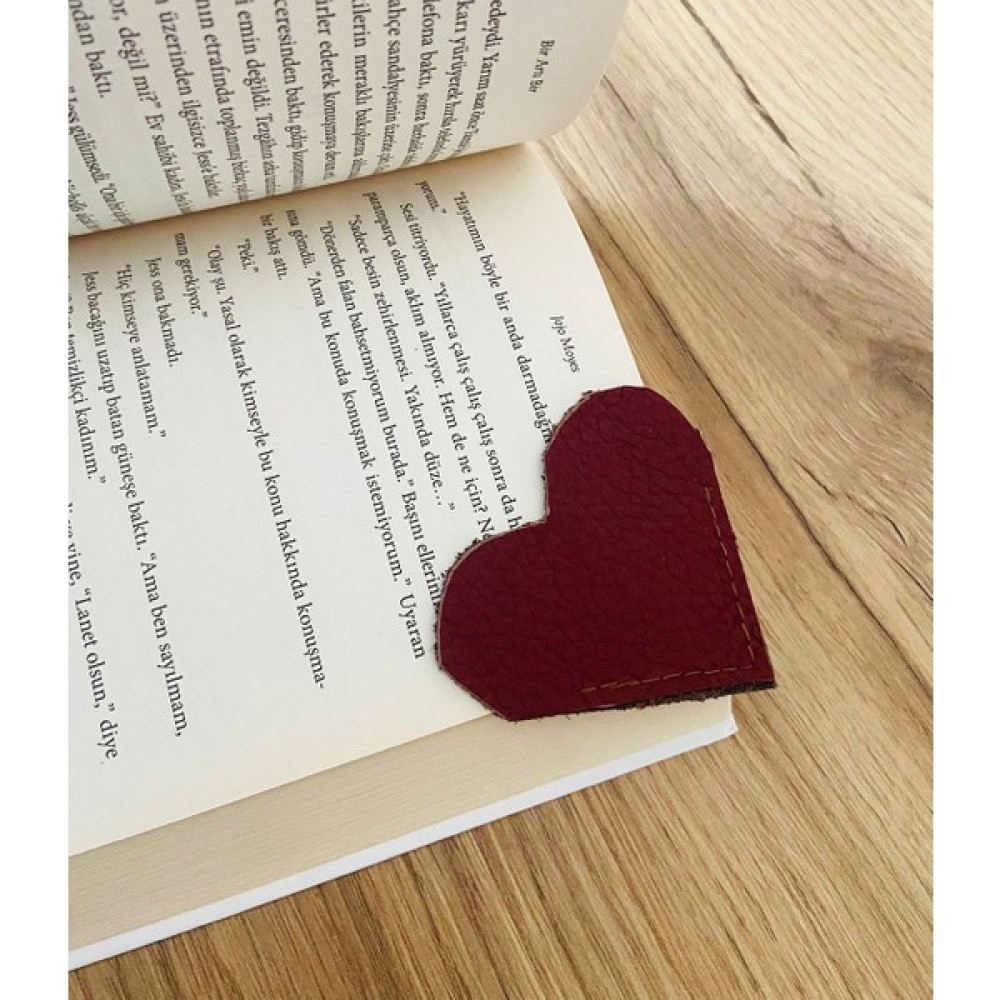 Sevgin Home Kalp Deri Kitap Ayracı - Bordo Defter & Kağıt Ürünleri Fiyatı