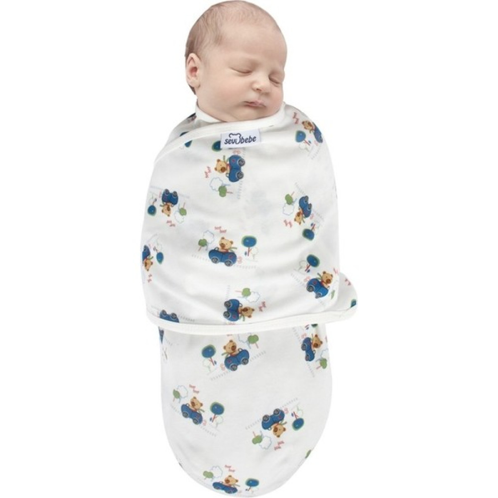 Sevi Bebe İnterlok Kundak Arabalı Ayı Bebek Kundağı Fiyatı