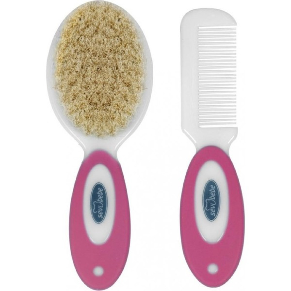 Sevi Bebe Naturel Fırça Tarak Seti Pembe Bebek Saç Fırça-Tarak Fiyatı