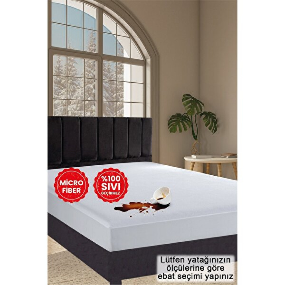 Sevilya Mikro Fitted Sıvı Geçirmez Yatak Koruyucu Alez Çarşaf - Beyaz - 160 x 200 cm Alez / Yatak Koruyucu Fiyatı