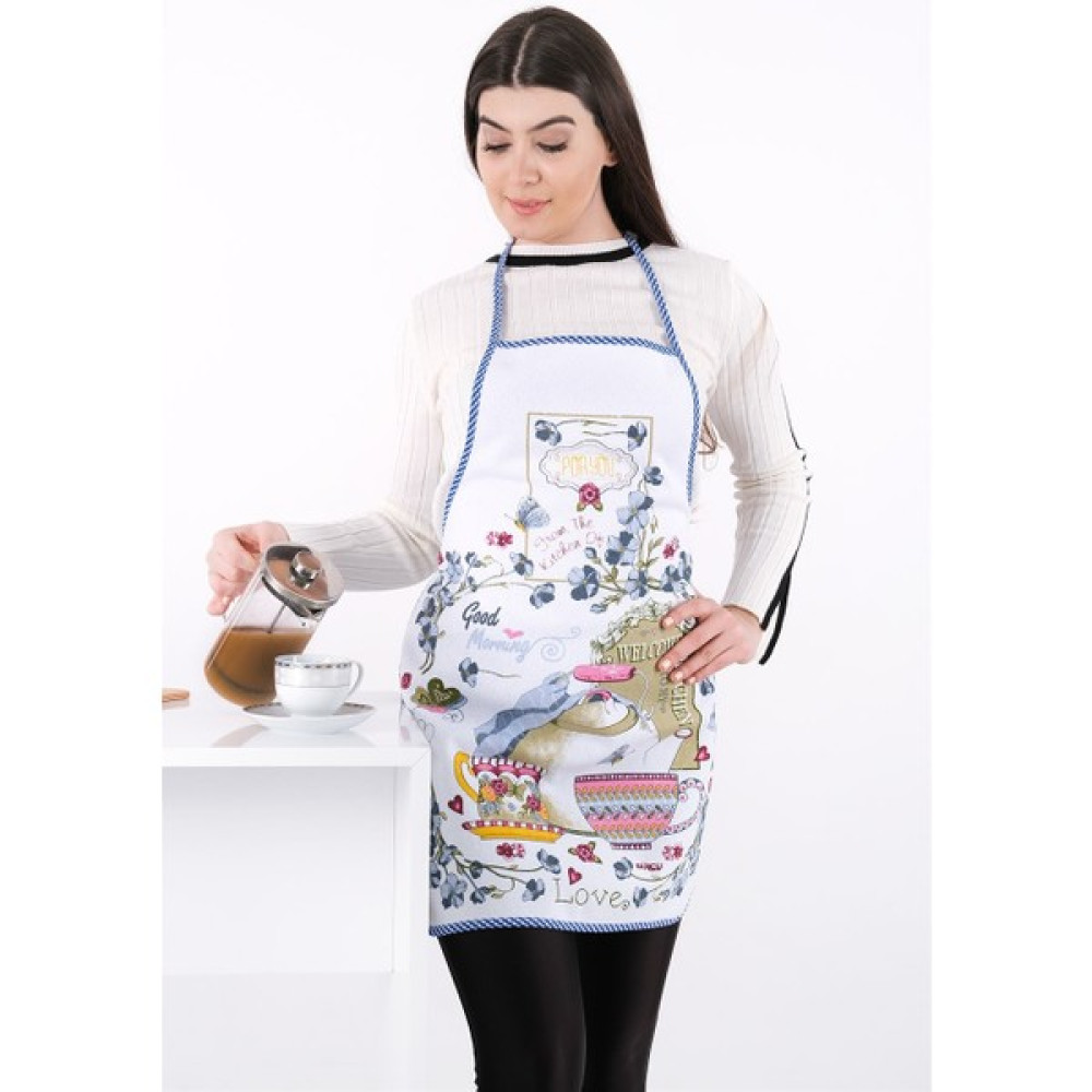 Sevilya Sıvı Geçirmez Pamuk Mutfak Önlüğü - Welcome To My Kitchen - Standart - Renkli Mutfak Önlüğü Fiyatı