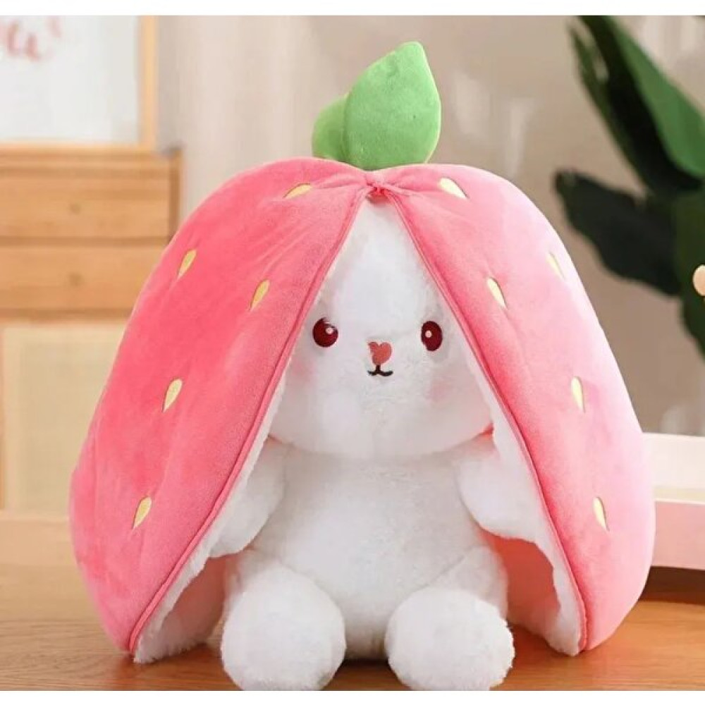 Sevimli Çilek Tavşan Peluş 20CM - 20 cm Peluş Oyuncaklar Fiyatı