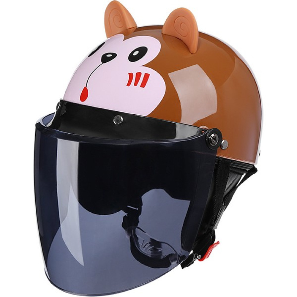 Sevimli Çizgi Kask Elektrikli Araba Kaskı Dört Mevsim Evrensel(Yurt Dışından) - Kahverengi - 46 - 52 cm Motorsiklet Kaskları Fiyatı
