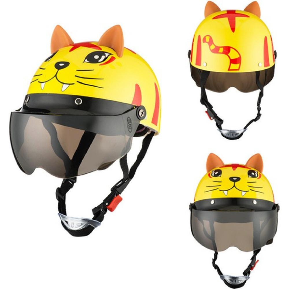 Sevimli Çizgi Kask Elektrikli Araba Kaskı Yaz(Yurt Dışından) - Sarı - 46 - 52 cm Motorsiklet Kaskları Fiyatı