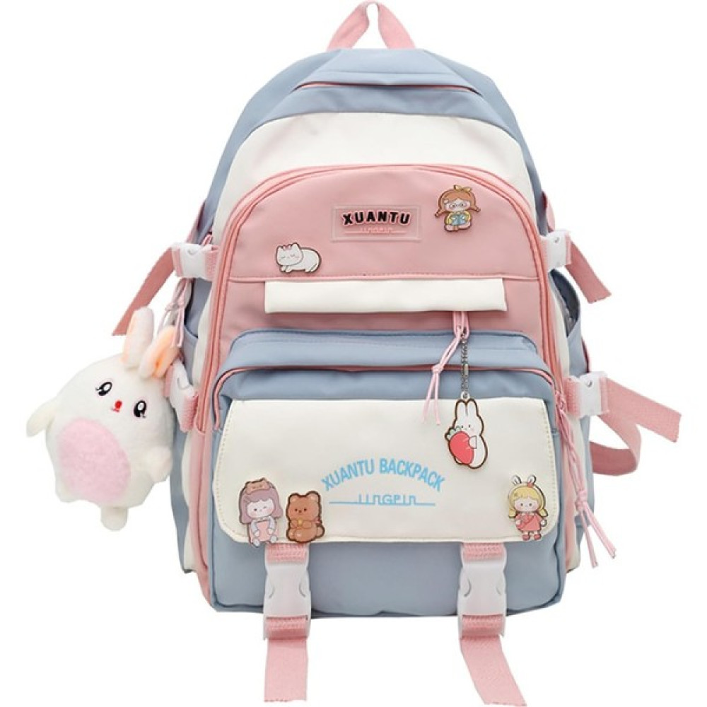 Sevimli Kız Sırt Çantası, Estetik Okul Çantaları, Gençler Için Sevimli Peluş Kolye ile Kitap Çantası (Yurt Dışından) Unisex Sırt Çantası Fiyatı
