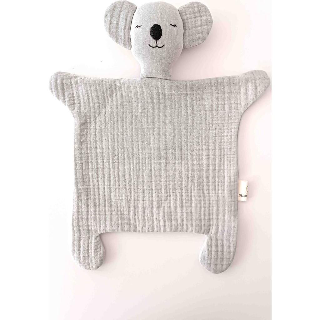 Sevimli Koala %100 Pamuklu 8 Katlı Müslin Uyku Arkadaşı/ Bebek Hediyelik / Oyuncak - Gri Anne Bebek Oyuncak Fiyatı