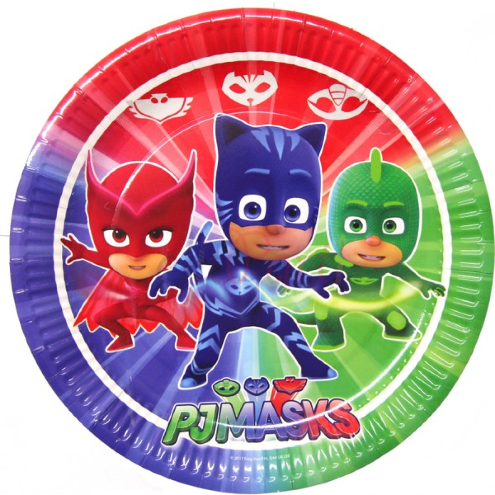 Sevinç 8'li Pjmasks Pijamaskeliler Karton Tabak Süsleme Doğum Günleri Oyuncak Fiyatı
