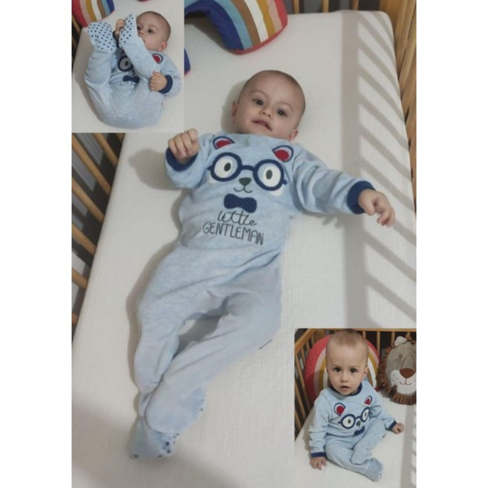 Sevnur Baby Erkek Bebek Kışlık Kadife Gözlüklü Uyku Tulumu Bebek Tulumu Fiyatı